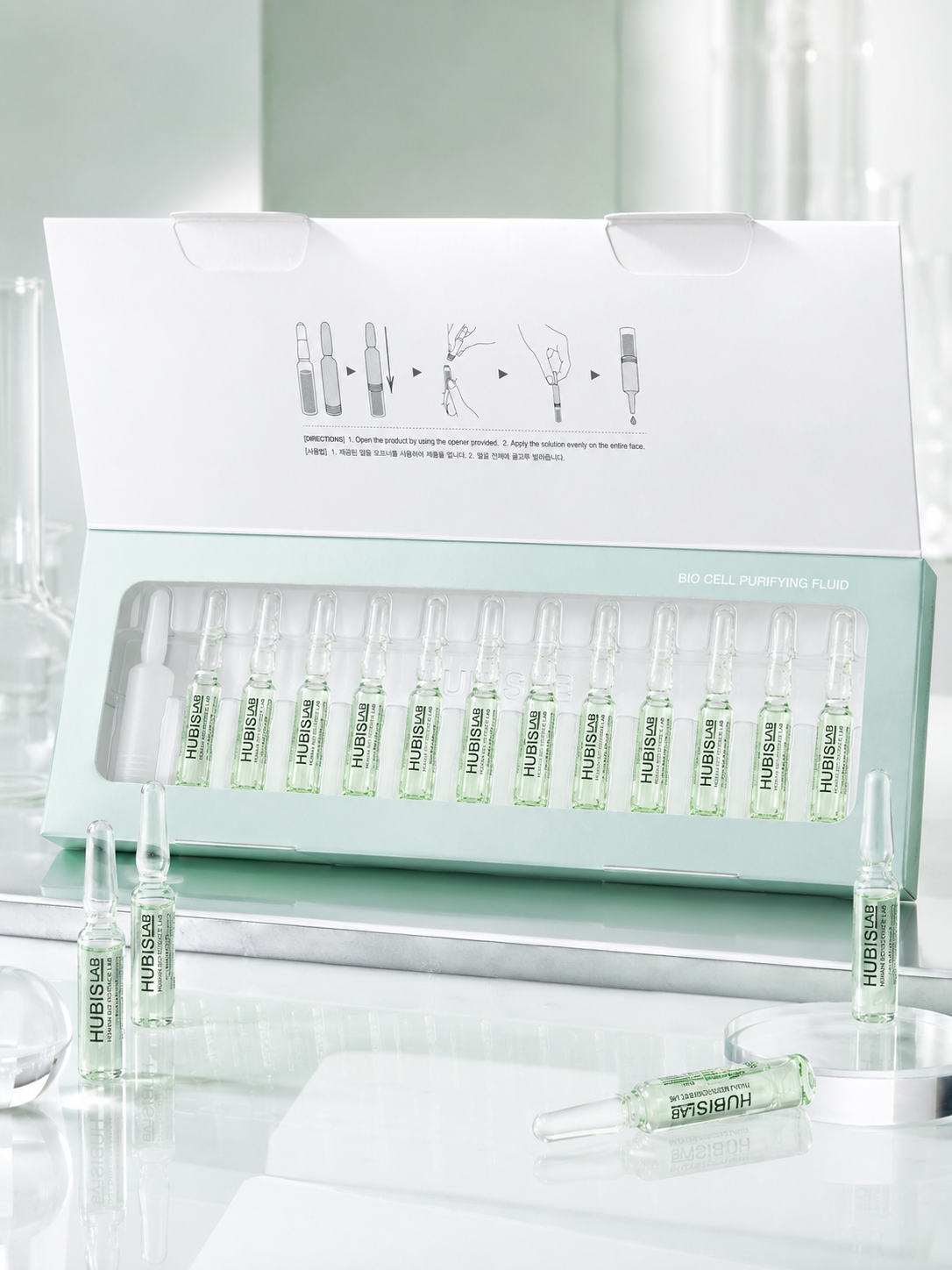 HUBISLAB Bio Cell Purifying Fluid open box with 12 ampoules