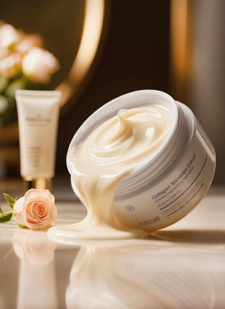 Hubislab Collagen Massage Cream 500 ml cream texture