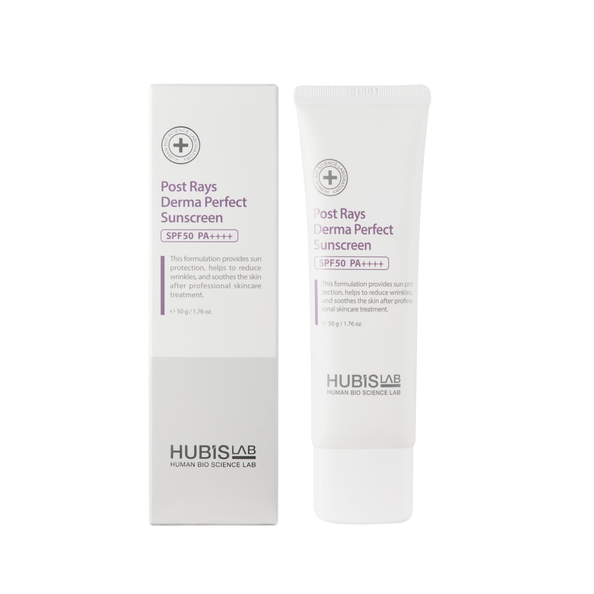 Hubislab Post Rays Derma Perfect Sunscreen SPF50 PA++++ 50 g with box