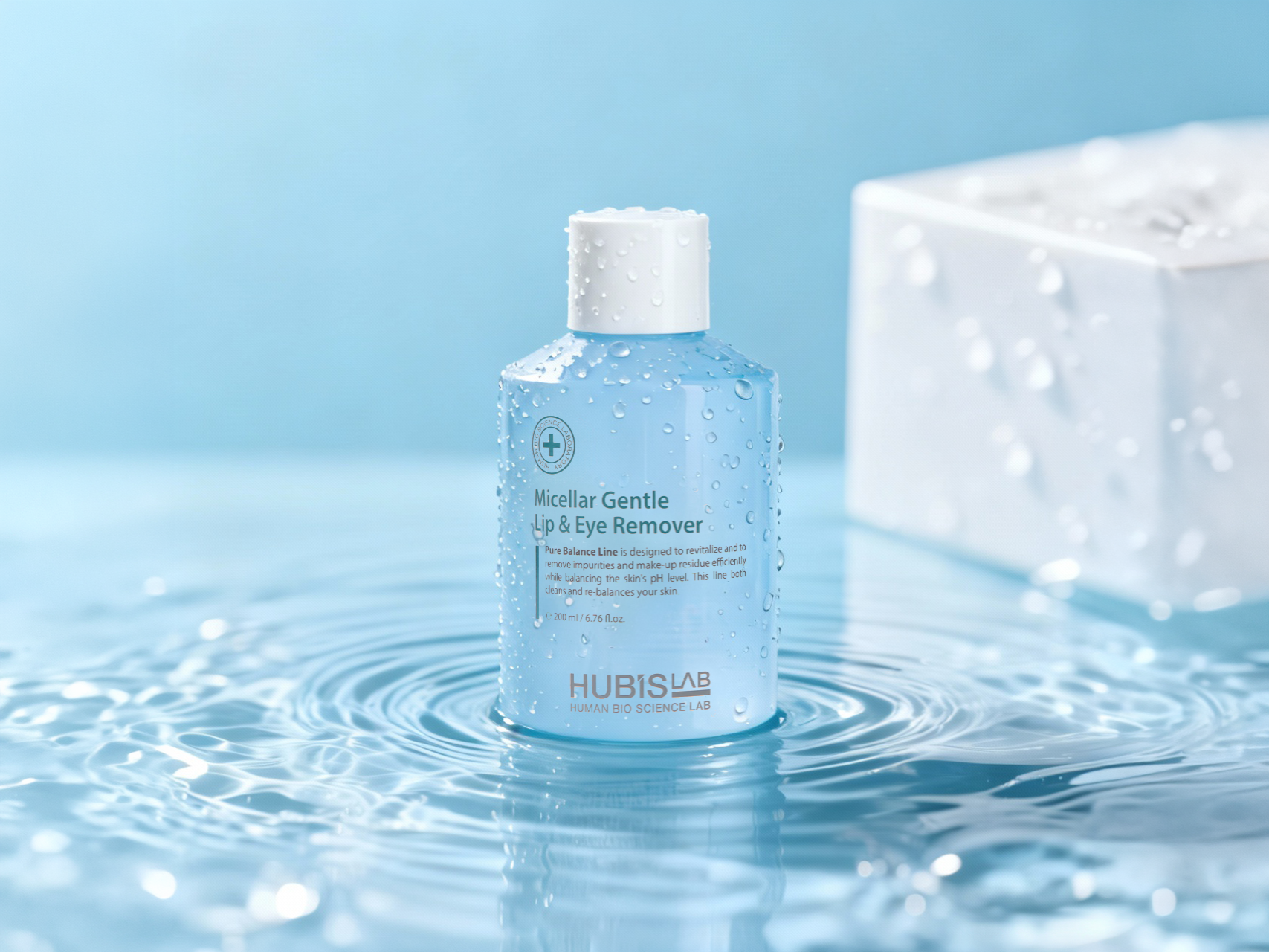 HUBISLAB Pure Balance Micellar Gentle Lip & Eye Remover 200 ml water lifestyle