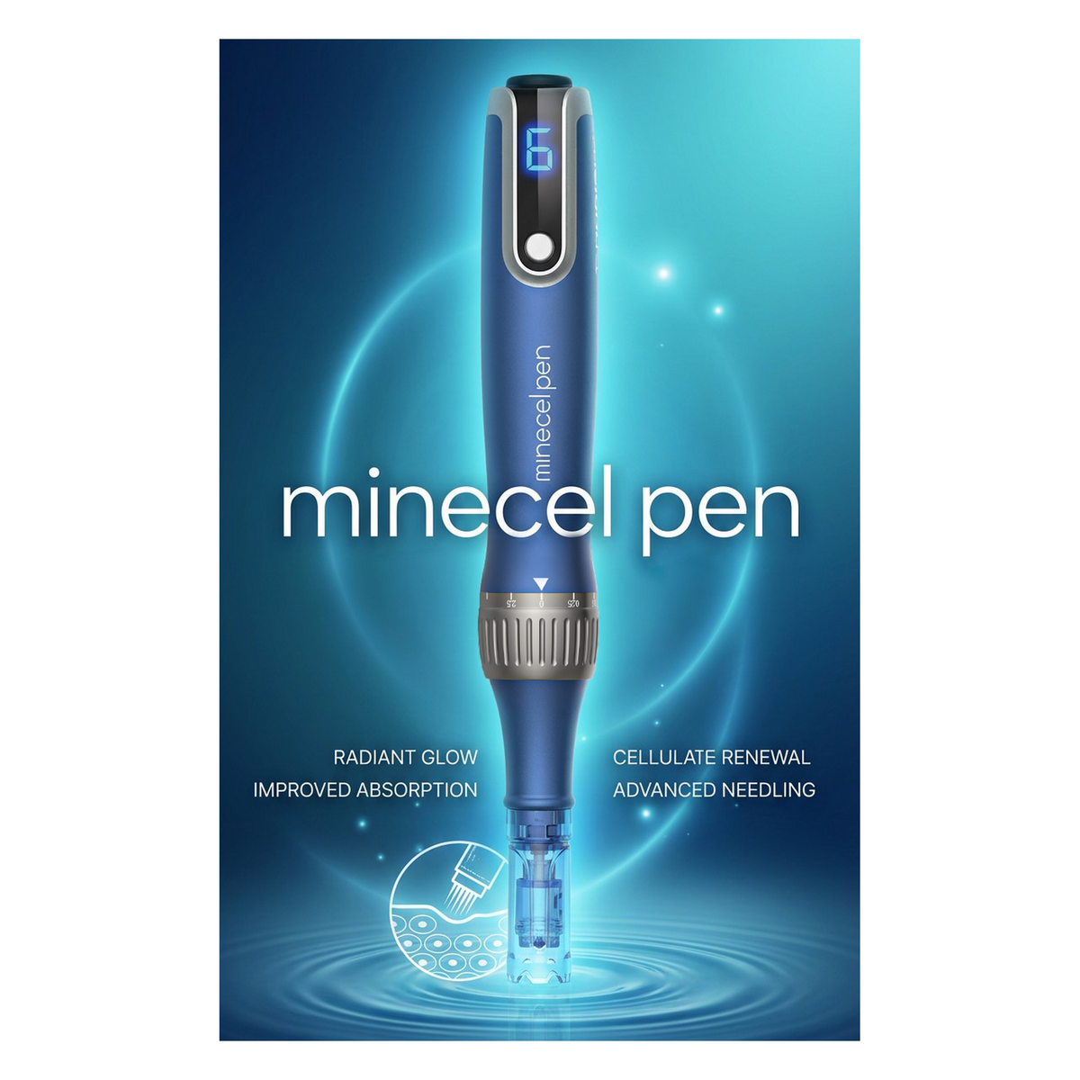 Minecel Pen microneedling device treatment visual
